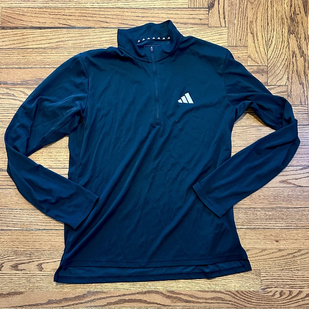 Adidas Black Long Sleeve Quarter-Zip Pullover